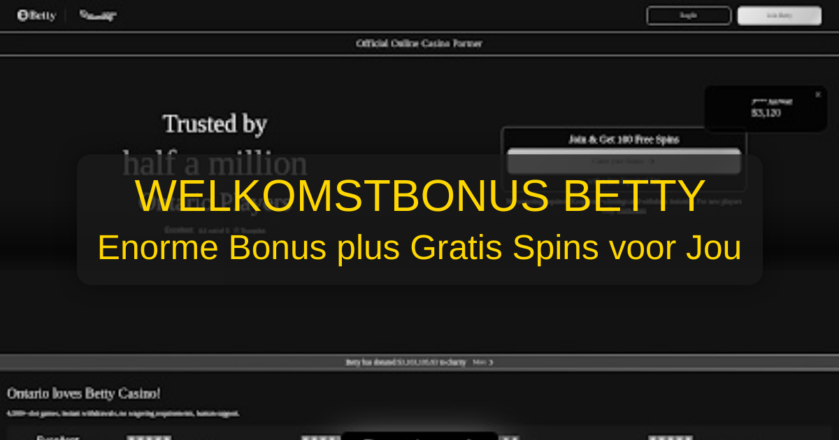 Betty Casino welcome bonus