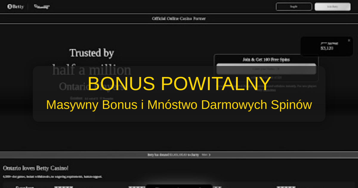 Betty Casino welcome bonus